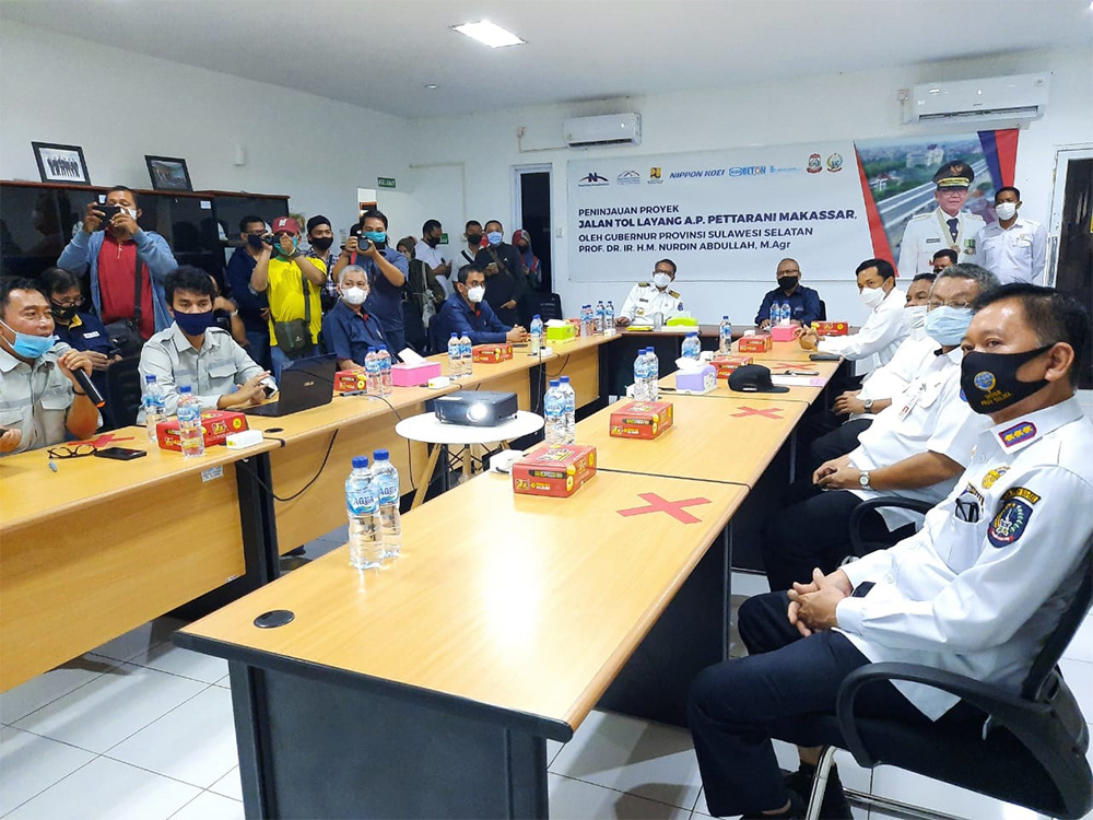 Site Visit Proyek Jalan Tol Layang A.P. Pettarani dengan Gubernur Sulawesi Selatan dan Pj. Walikota Makassar