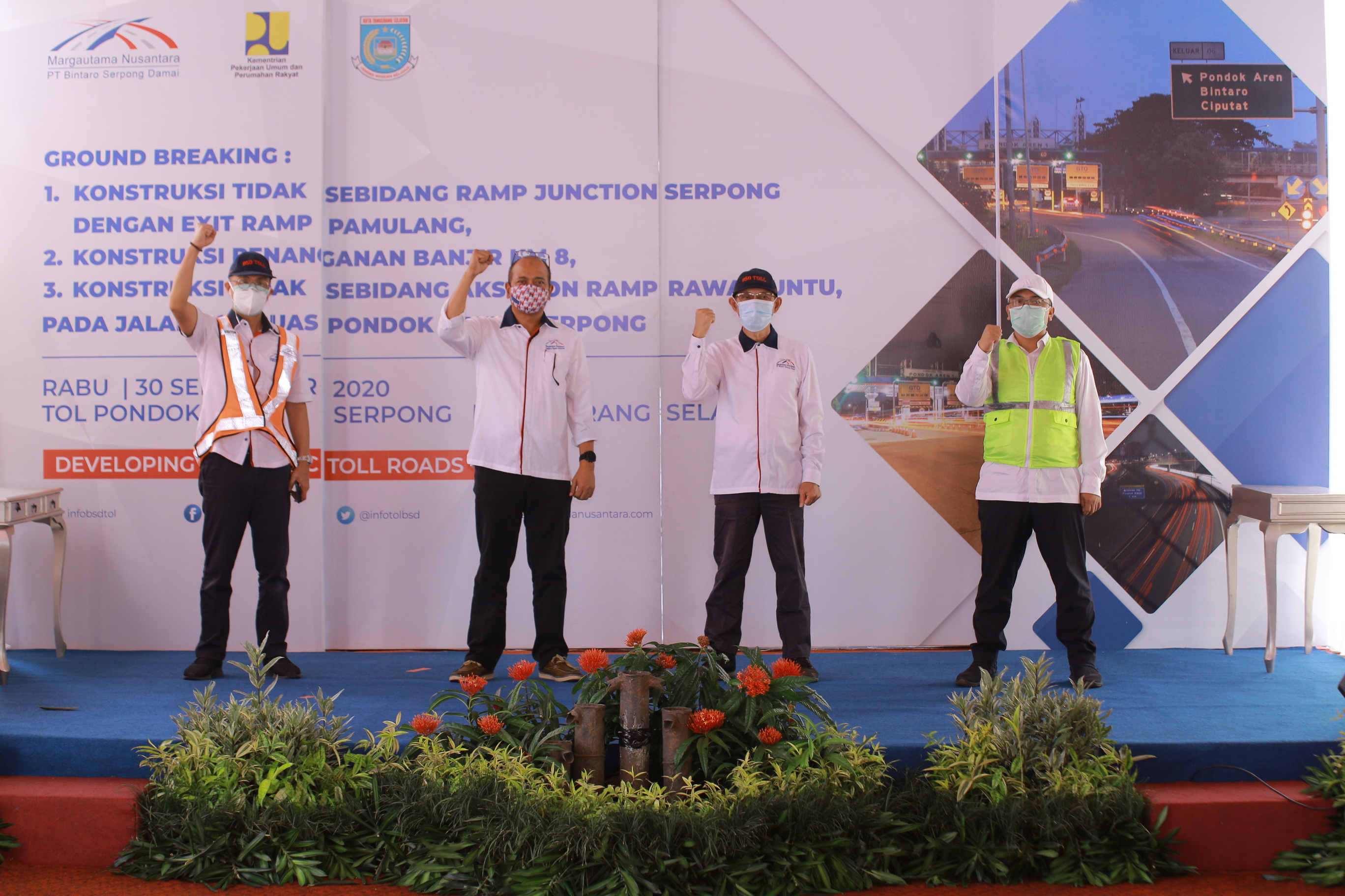 Seremonial Groundbreaking tiga proyek Ruas Tol Pondok Aren - Serpong - (30 September 2020)