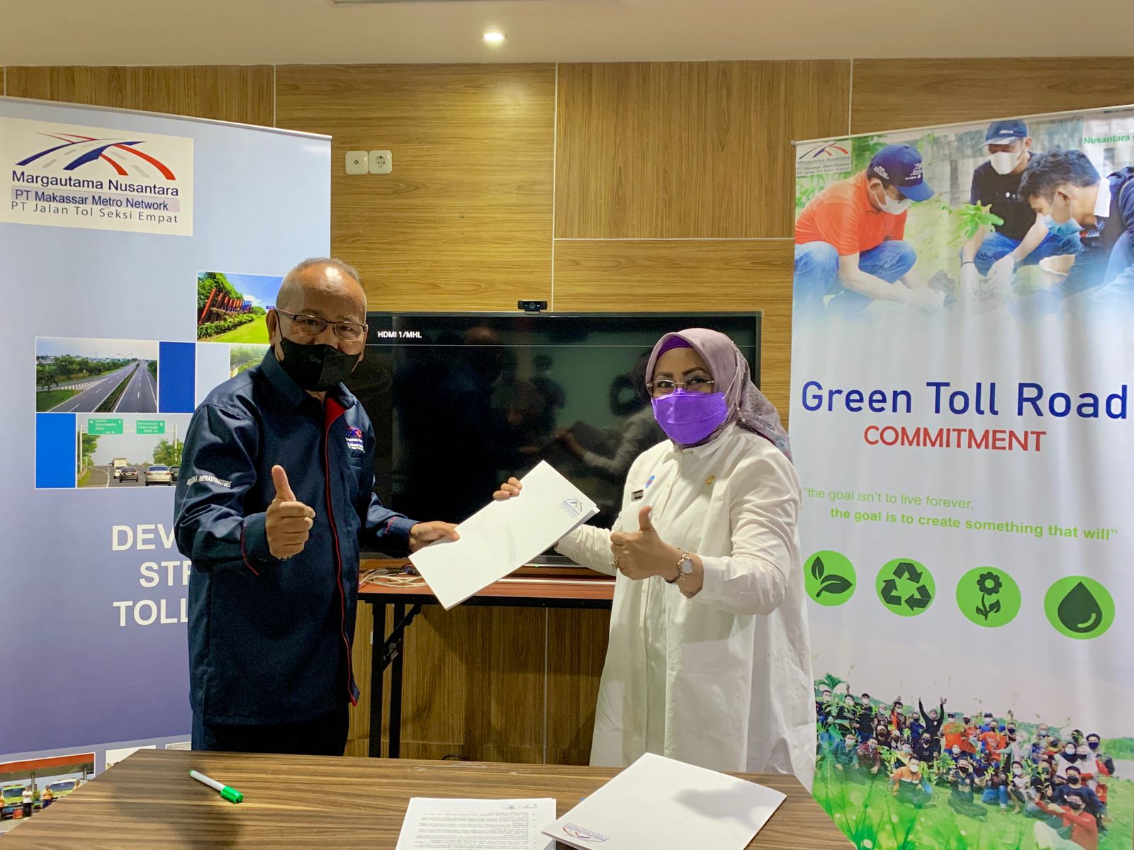 Handover of A.P. Pettarani Makassar Arterial Road Green Open Space Assets